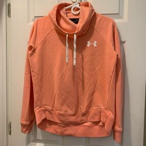 Under Armour slouchy neck pink hoodie